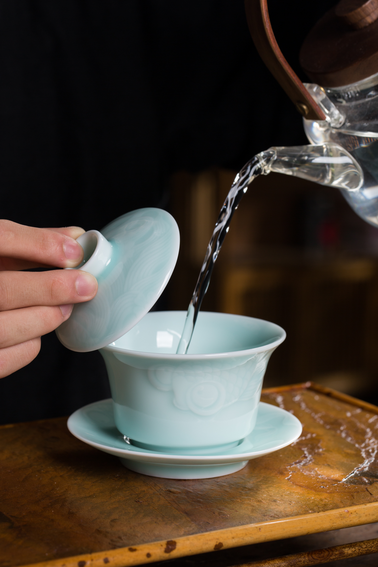 Gaiwan Kung Fu Goldfish Teacups and saucer set