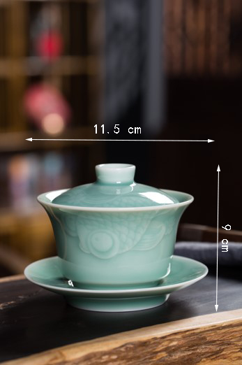 Gaiwan Kung Fu Goldfish Teacups and saucer set