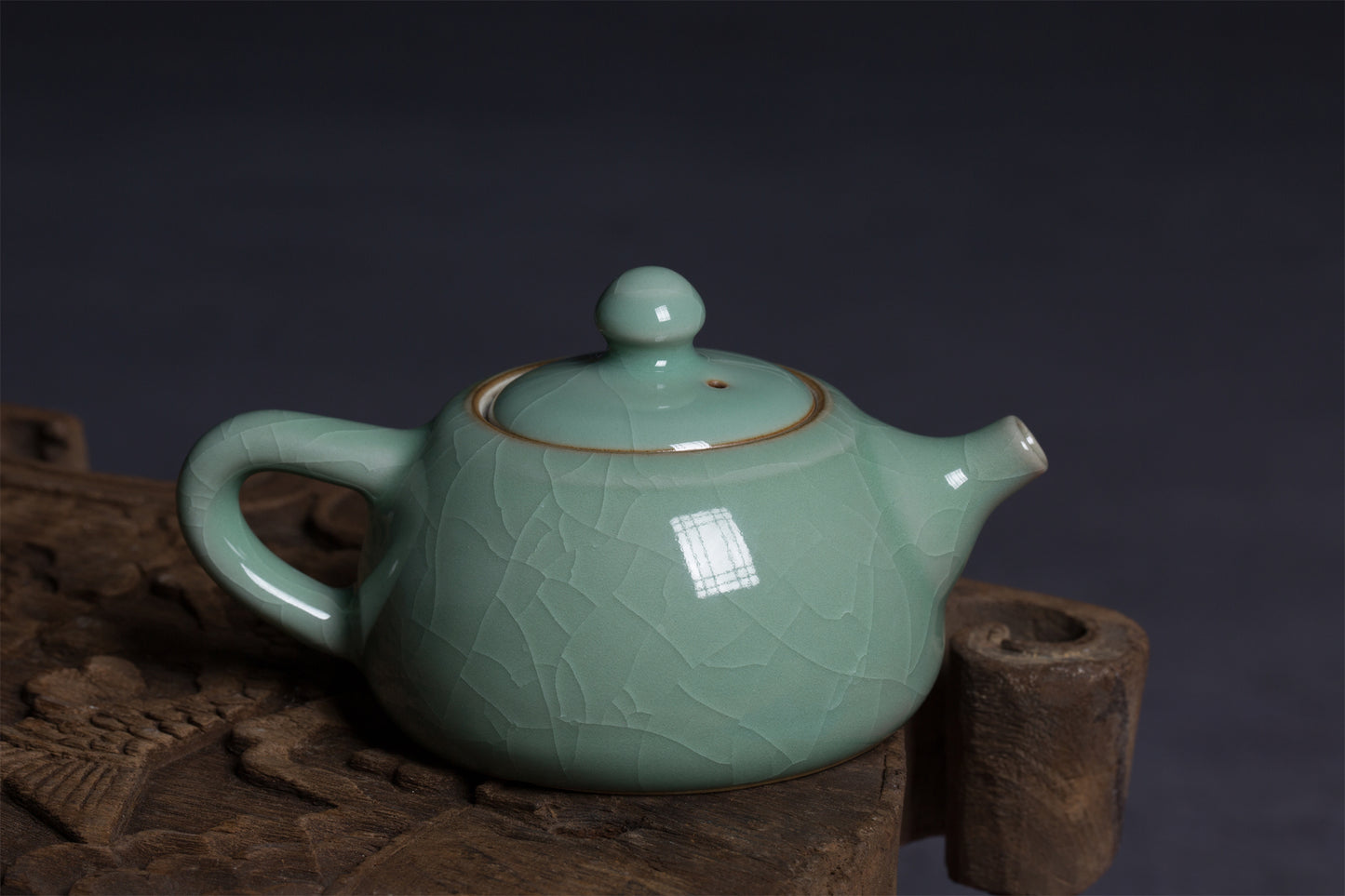 Longquan Celadon Ge Kiln Xishi 3 Head Teapot set