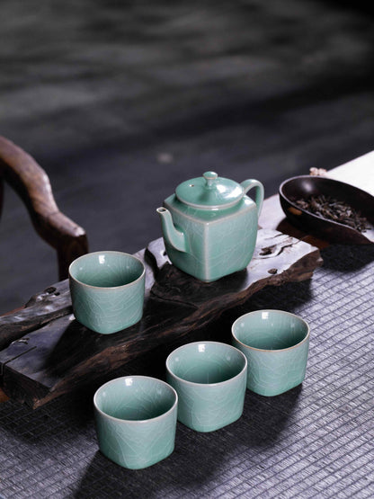 Heaven & Earth · 天圆地方 Celadon Teaware Set (5-piece)