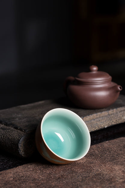 Longquan celadon master cup, Elegant Orchids Master cup, Host-Cup