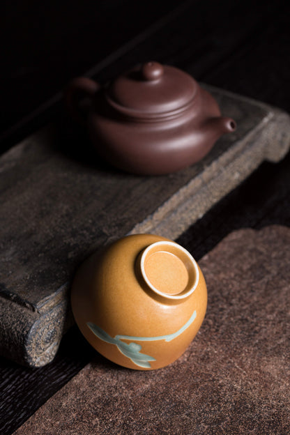 Longquan celadon master cup, Elegant Orchids Master cup, Host-Cup