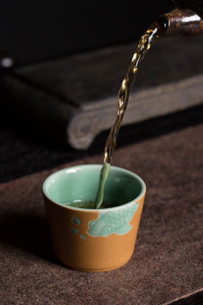 Longquan celadon master cup, Goldfish Master cup, Host-Cup