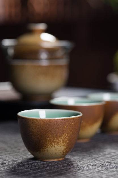 Abundance of Gold and Jade, Longquan Celadon 5- Head teapot with tea tray