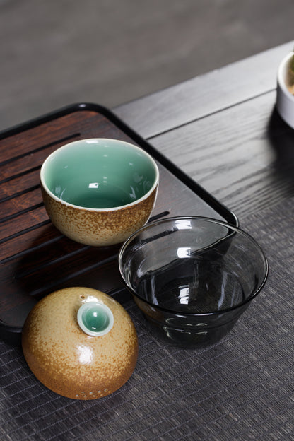 Abundance of Gold and Jade, Longquan Celadon 5- Head teapot with tea tray