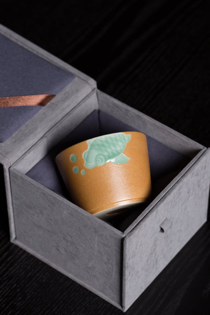Longquan celadon master cup, Goldfish Master cup, Host-Cup