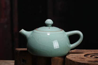 Longquan Celadon Ge Kiln Xishi 10 Head Teapot set