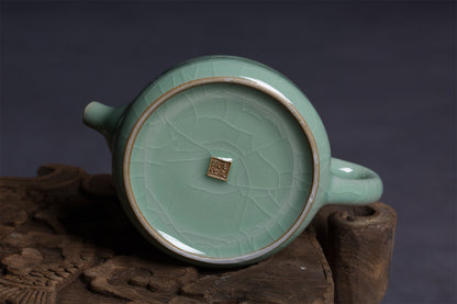 Longquan Celadon Ge Kiln Xishi 3 Head Teapot set